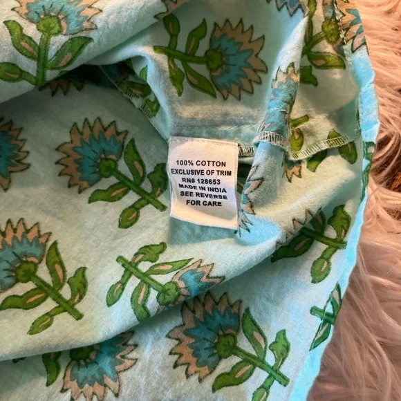 Joie casual prairie core cottage core Floral Ruffle Sleeve Top - - Picture 7 of 10